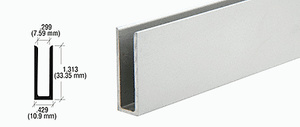 CRL Satin Anodized 1/4" Aluminum U-Channel