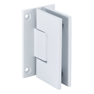 CRL All White Vienna 037 Series Wall Mount Full Back Plate Hinge