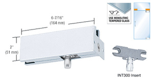 CRL Satin Anodized Wall Mounted Transom Patch With 1NT300 Insert