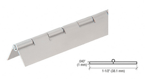 CRL Satin Anodized 3/4" Aluminum Piano Hinge - 6'