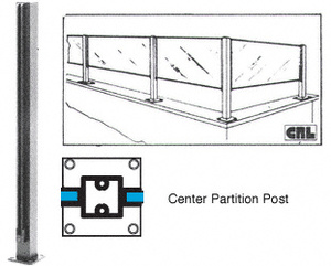 CRL Satin Anodized Air Space Center Custom Design Series Partition Post