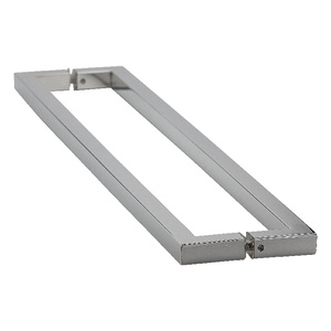 Polished Chrome 24" Square Series Back to Back Towel Bars