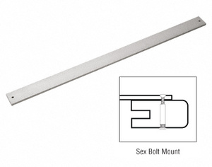 CRL 42" Satin Aluminum Extruded Aluminum Door Bumper Bars