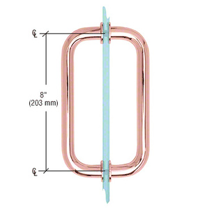 CRL Polished Copper 8" BM Series Tubular Back-to-Back Pull Handle