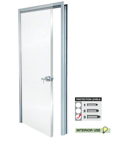 CRL Level 3 Full Vision Bullet Resistant Door