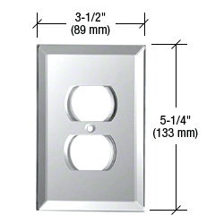 CRL Clear Duplex Plug Glass Mirror Plate