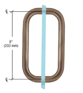 CRL Antique Bronze 8" Back-to-Back Solid 3/4" Diameter Pull Handles Without Metal Washers
