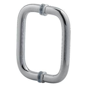 Polished Chrome 6" Deluxe Solid Back to Back Handles with Washers