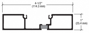 CRL-U.S. Aluminum Custom KYNAR® Paint Thermally Improved Door Jamb, 1" x 4-1/2" - 21'-8"