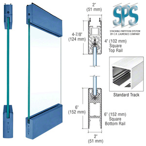 CRL Painted Type 1 Standard SPS with 4" Square Rail on the Top and 6" Square Rail on the Bottom