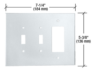 CRL Clear Double Toggle Switch Single Designer Acrylic Mirror Plate