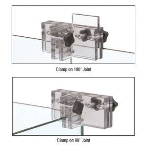 CRL Clear Frameless Assist Shower Door Panel Clamp