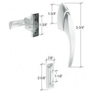 CRL White Lever Pull Latch