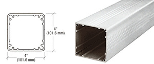 CRL Silver Metallic Standard 4" x 4" Square 42" Long Post