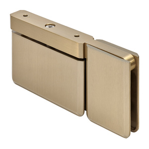 CRL Brushed Bronze Top or Bottom Mount Senior Prima Pivot Hinge with Attached U-Clamp