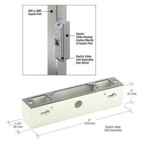 CRL Oyster White Electric Strike Housing for Adams Rite® 74R1