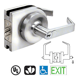 CRL Polished Stainless Grade 2 Lever Lock Housing - 7-PIN SFIC Entrance