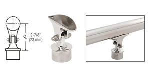 CRL Polished Stainless Adjustable Saddle for 1-1/2" Tubing