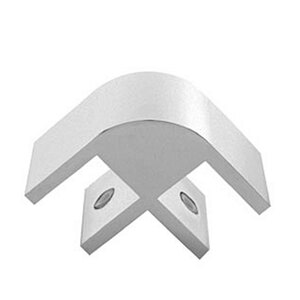 CRL Chrome Two-Way 90 Degree Standard Connector for 1/2" Glass
