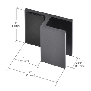 CRL Oil Rubbed Bronze Square Door Stop for 1/2" Glass