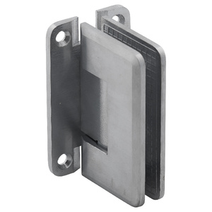 Satin Chrome Wall Mount with "H" Back Plate Adjustable Majestic Series Hinge