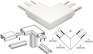 CRL Sky White 200 Series Top Cap 90º Corner