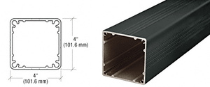 CRL Matte Black Standard 4" x 4" Square 36" Long Post