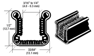 CRL Beaded Rigid Lower Division Bar for GM 1953-1963 - 96" Length