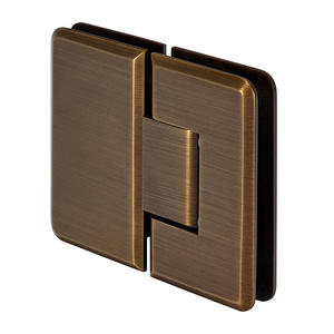 CRL Antique Brass Cologne 180 Series 180º Glass-to-Glass Hinge