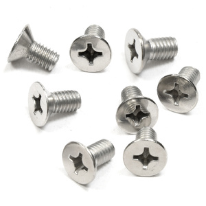 CRL Chrome 6 x 12 mm Cover Plate Flat Head Phillips Screws