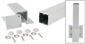 CRL Metallic Silver 200, 300, 350, and 400 Series 48" Fascia Mount Post Kit