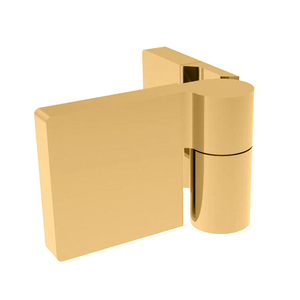 CRL Satin Brass Lugano Series Wall Mount Hinge - For Left Hand Door