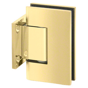Polished Brass Wall Mount with Short Back Plate Designer Series Hinge