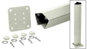 CRL Oyster White 200, 300, 350, and 400 Series 48" Long 135 Degree Surface Mount Post Kit