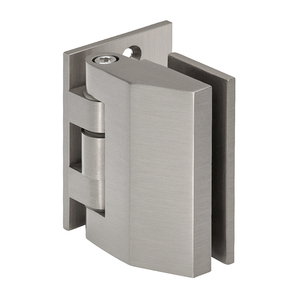 CRL Brushed Nickel Regal 037 Series Wall Mount Offset Back Plate Hinge