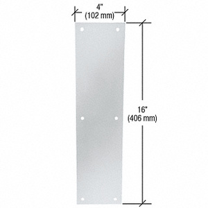 CRL Clear Anodized Push Plates 4" x 16"