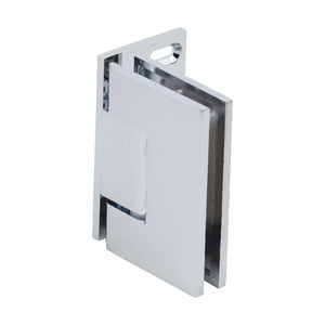 CRL Polished Chrome Melbourne Wall Mount Offset Plate with Cover Plate Hinge