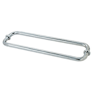 Polished Stainless Steel 18" Back to Back Tubular Towel Bars with Washers