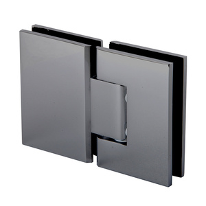 CRL Matt Gun Metal Melbourne 180 Degree Glass-to-Glass Hinge