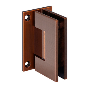 CRL Antique Brushed Copper Geneva 037 Series Wall Mount Full Back Plate Standard Hinge