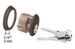 CRL Bronze Single Mortise Cylinder with Schlage® 'C' Keyway and Keyed Randomly