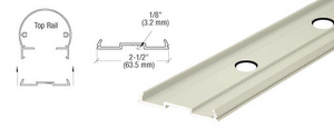 CRL Oyster White Pre-Punched 241" Top Rail Infill for Pickets