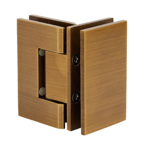 CRL Antique Brass Geneva 092 Series 90 Degree Glass-to-Glass Hinge