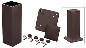 CRL Matte Bronze Standard 4" x 4" Surface Mount 36" Long Post Kit