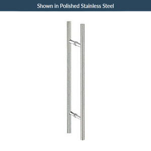 Brushed Stainless Steel (H) Style Back To Back Handle 60" CTC/72" Overall