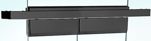 CRL Black Powder Coated Double Floating Header for Overhead Concealed Door Closers - for 72" Wide Opening