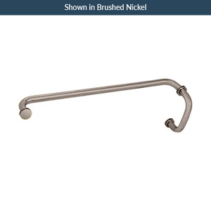 Brushed Nickel 8" x 30" Towel Bar Handle Combo with Washers