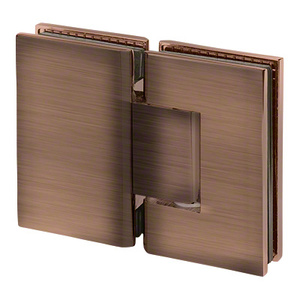 Polished Copper 180º Glass to Glass Adjustable Designer Series Hinge