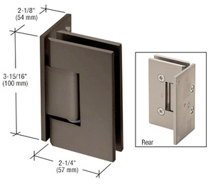 CRL Oil Rubbed Bronze Vienna 044 Series Wall Mount Offset Back Plate Hinge