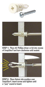 CRL Toggler® SnapSkru® Self-Drilling Drywall Regular Anchors with Screws